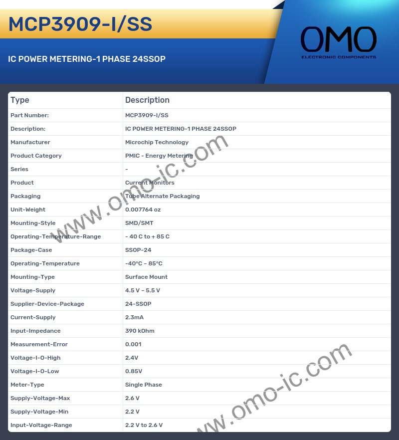 MCP3909-I/SS