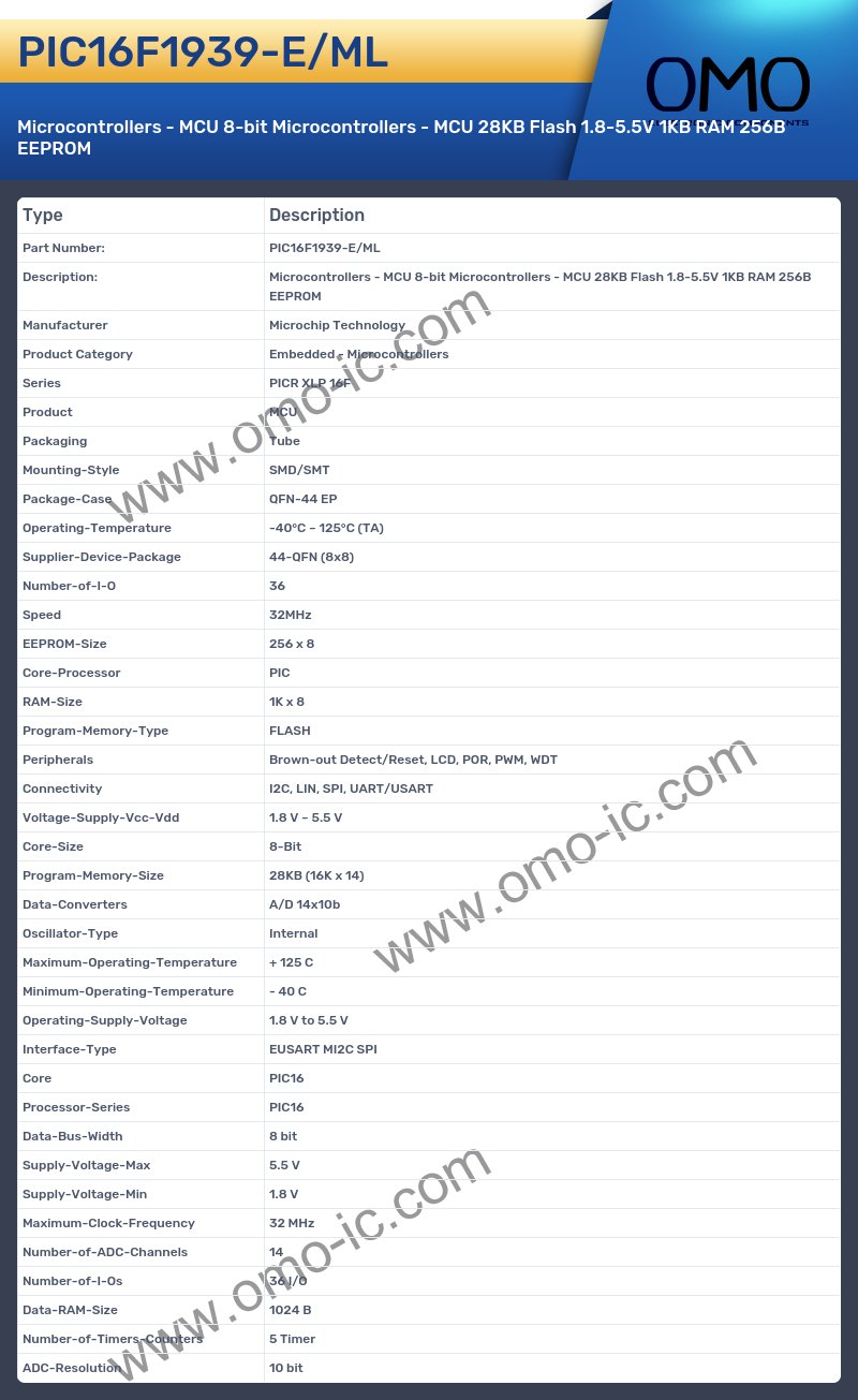 PIC16F1939-E/ML