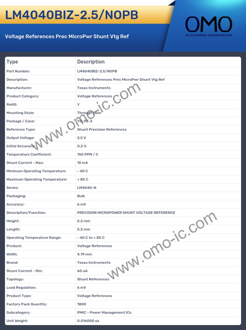LM4040BIZ-2.5/NOPB