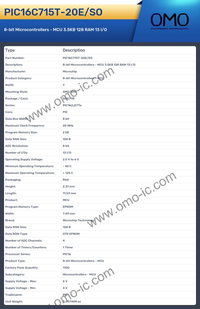PIC16C715T-20E/SO