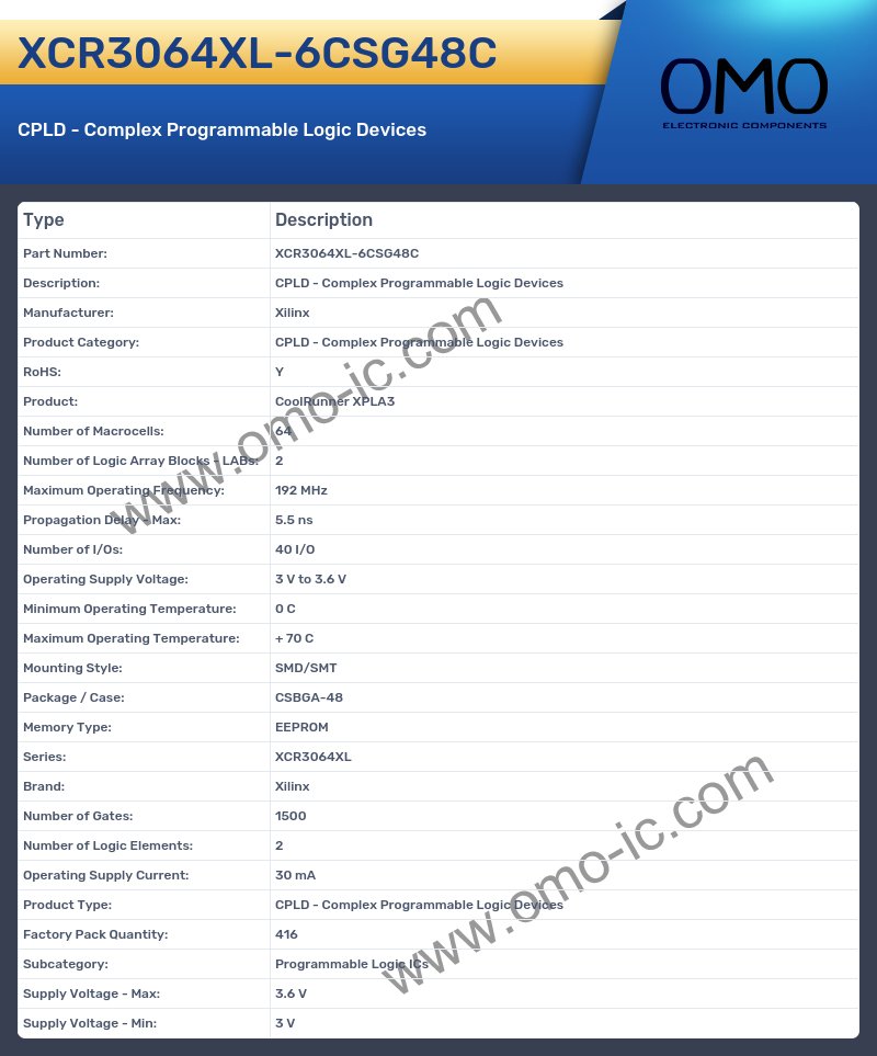 XCR3064XL-6CSG48C
