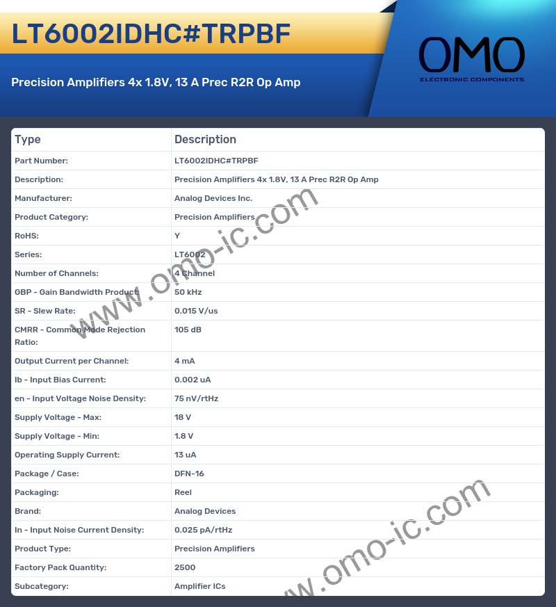 LT6002IDHC#TRPBF