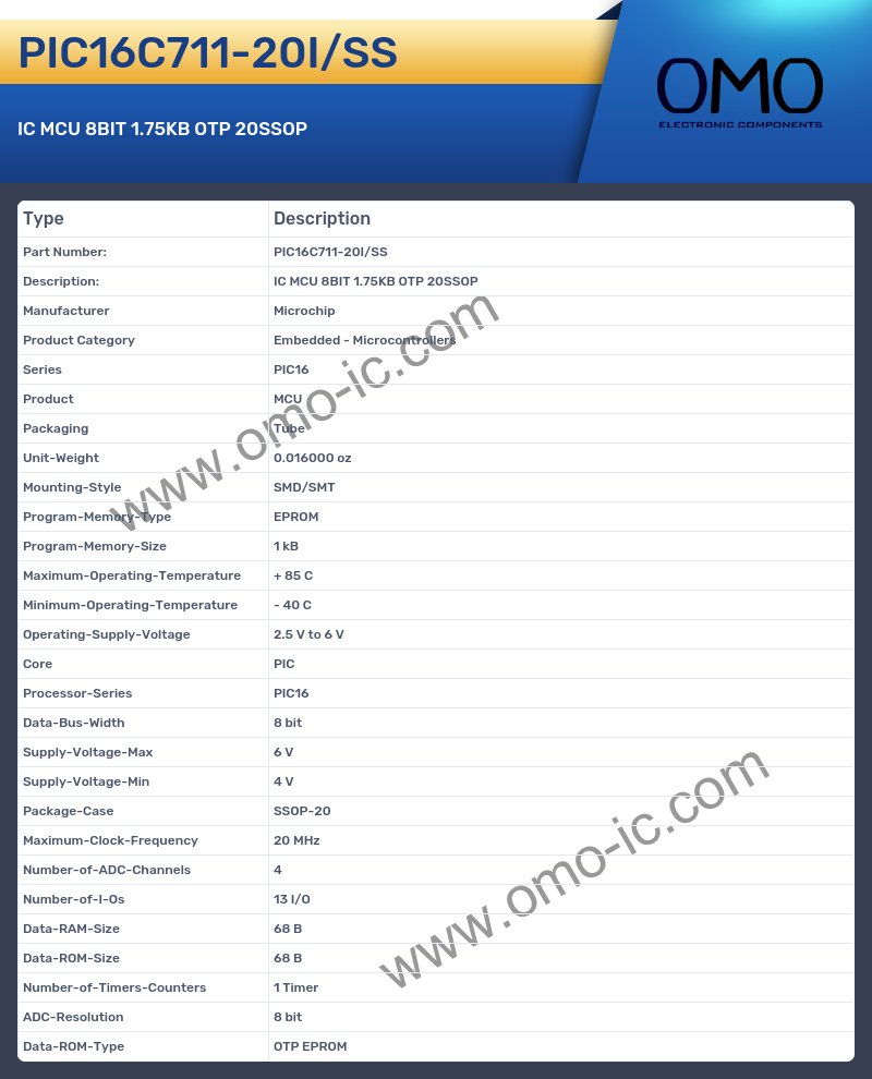 PIC16C711-20I/SS