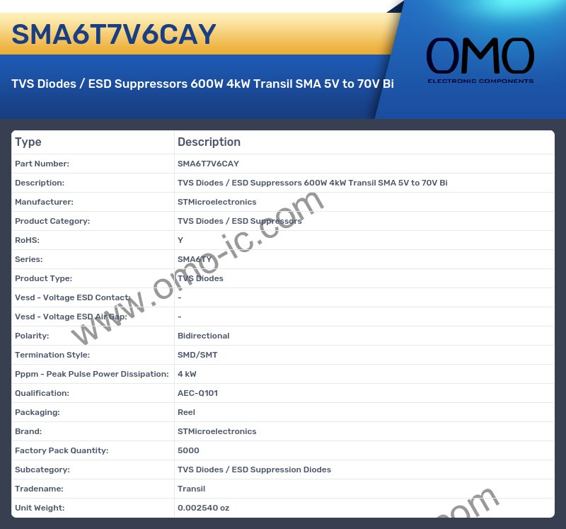 SMA6T7V6CAY