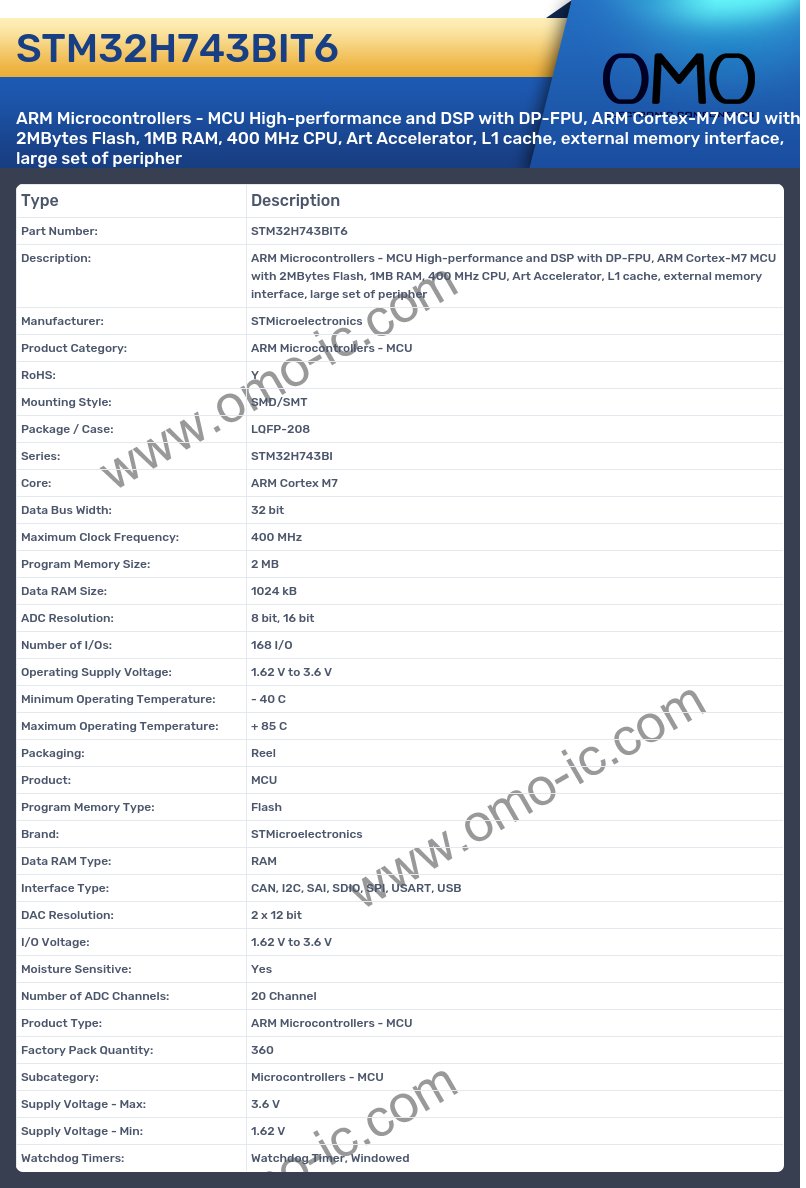 STM32H743BIT6