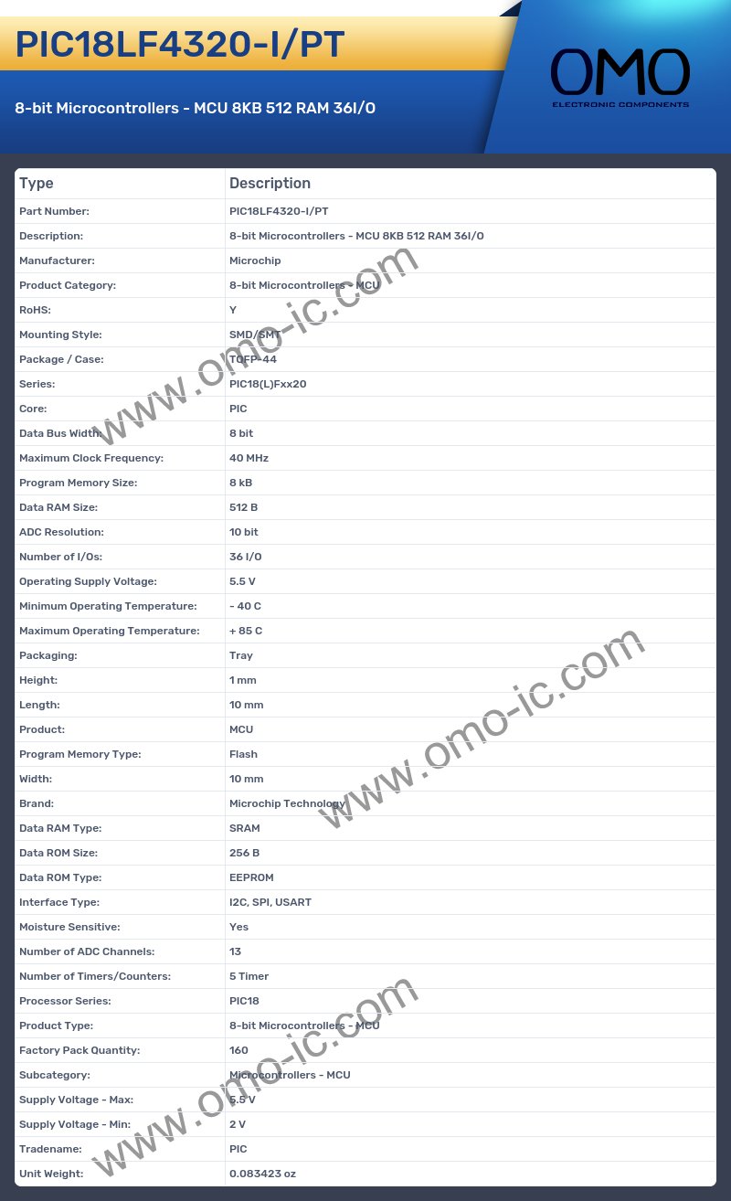 PIC18LF4320-I/PT