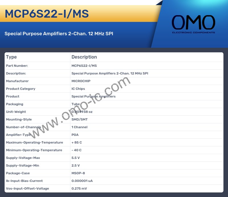 MCP6S22-I/MS