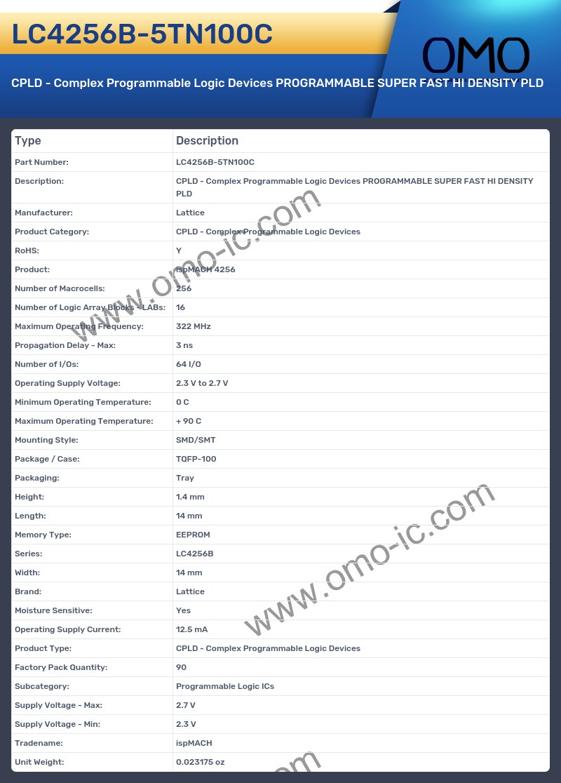 LC4256B-5TN100C