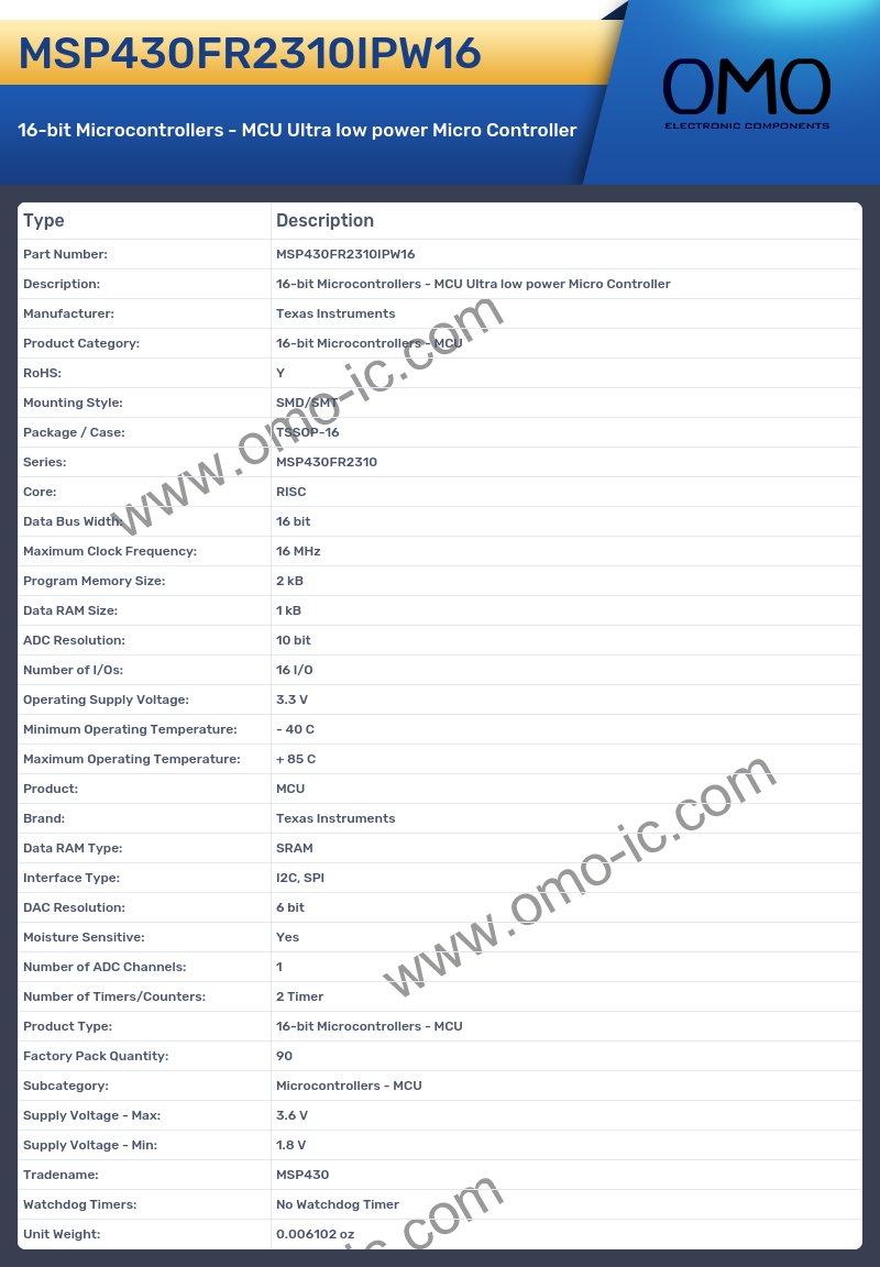 MSP430FR2310IPW16