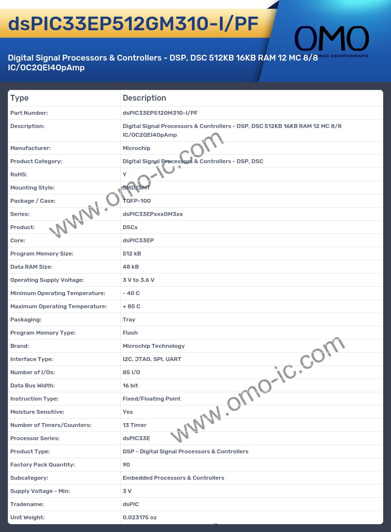 dsPIC33EP512GM310-I/PF