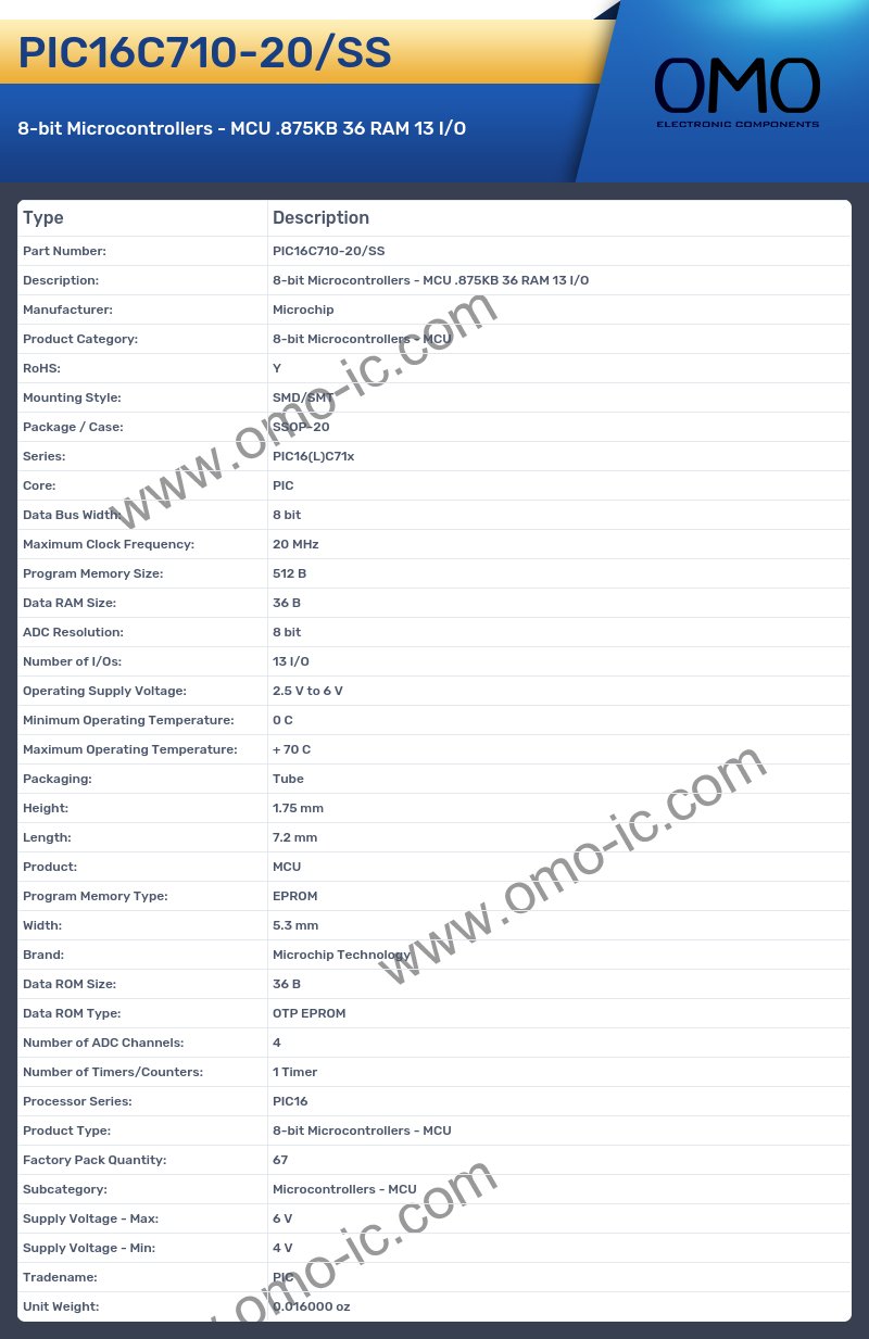 PIC16C710-20/SS