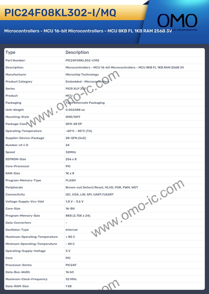 PIC24F08KL302-I/MQ
