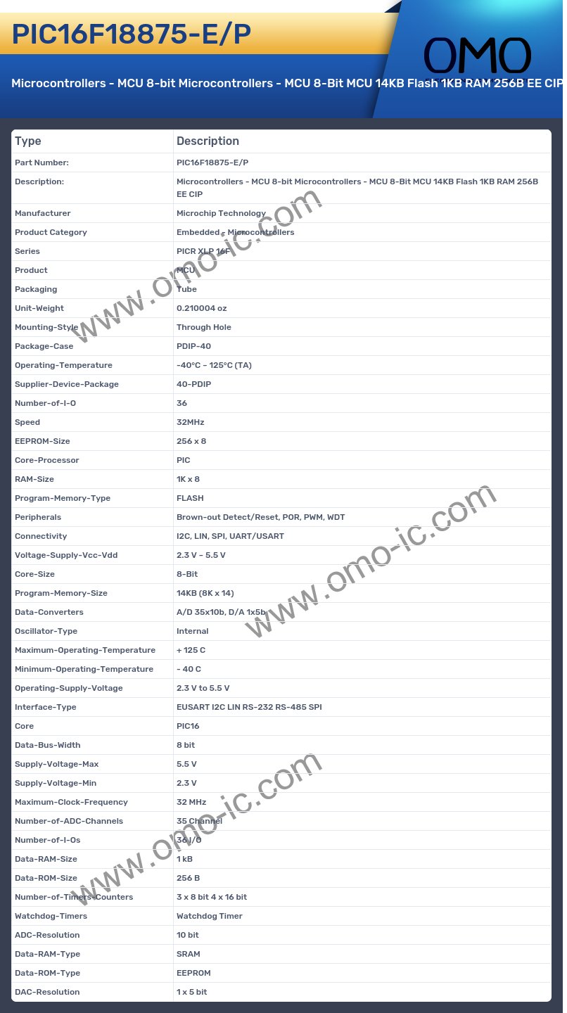 PIC16F18875-E/P