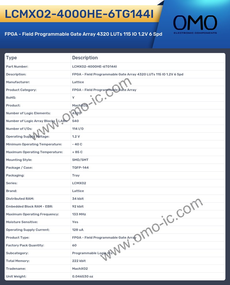 LCMXO2-4000HE-6TG144I