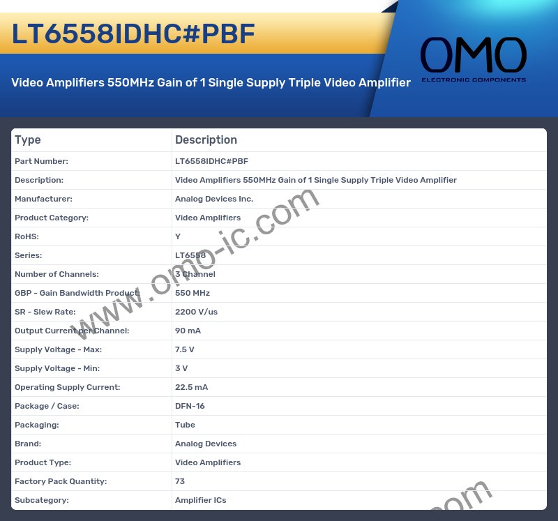 LT6558IDHC#PBF