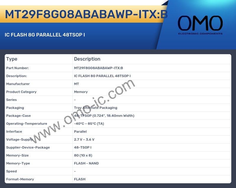MT29F8G08ABABAWP-ITX:B