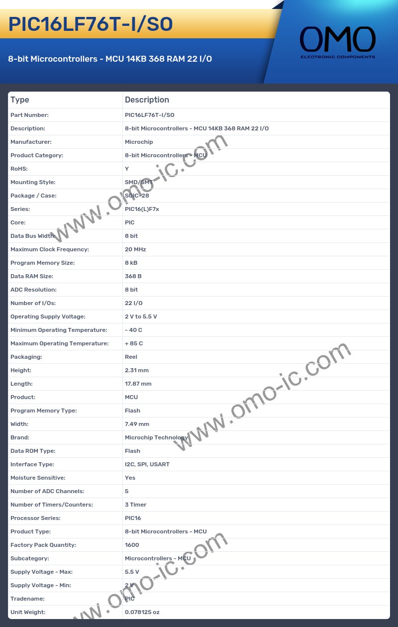 PIC16LF76T-I/SO