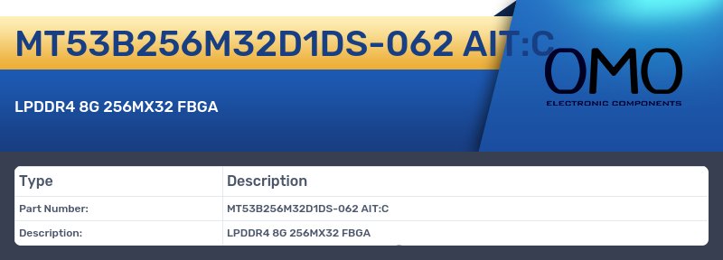 MT53B256M32D1DS-062 AIT:C