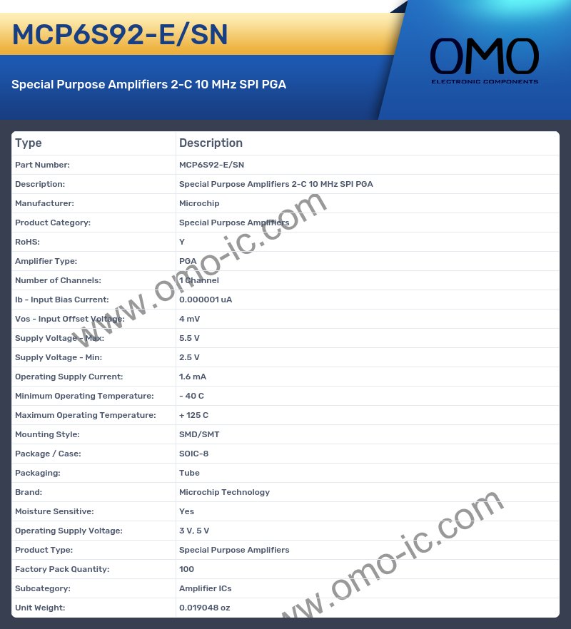 MCP6S92-E/SN