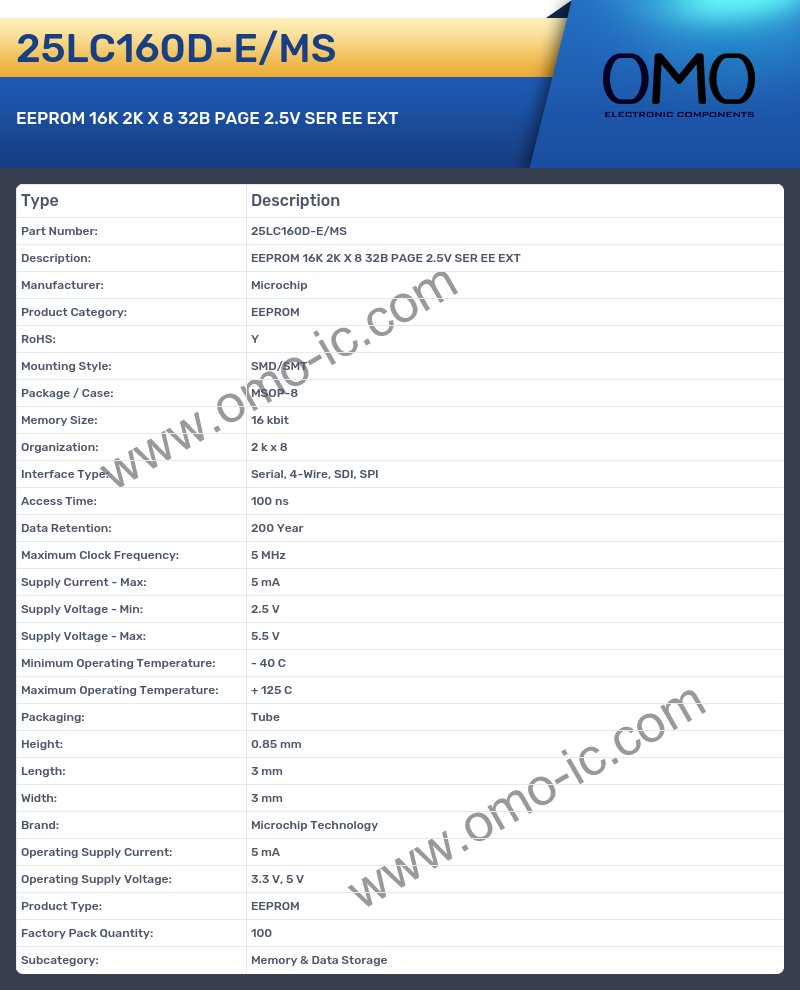 25LC160D-E/MS