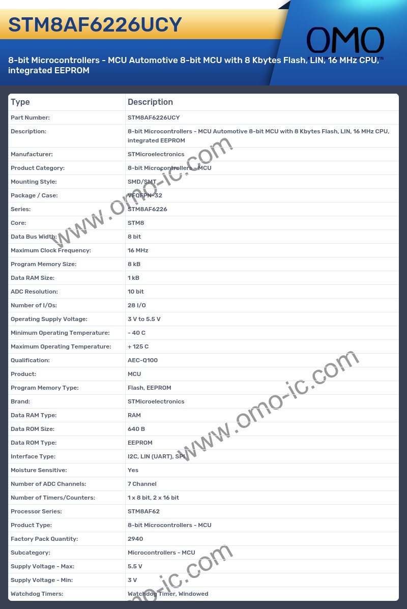 STM8AF6226UCY