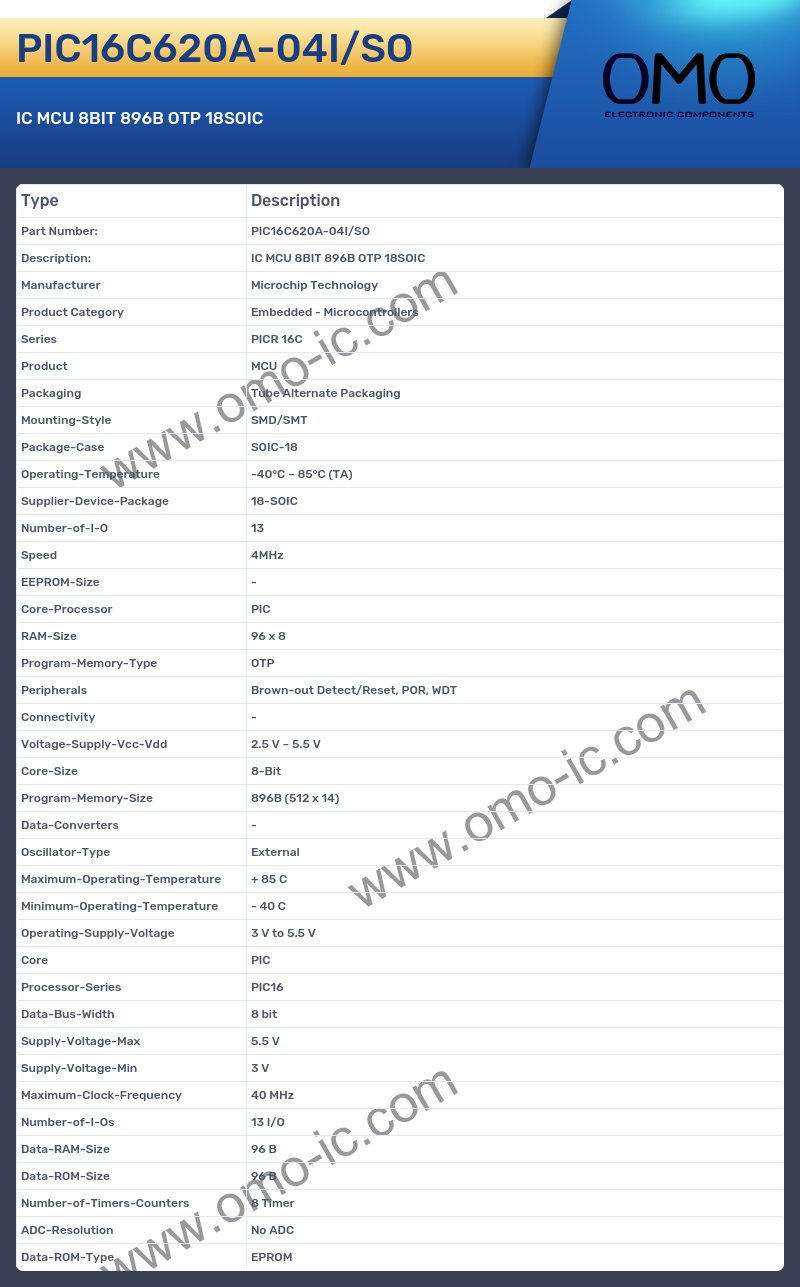 PIC16C620A-04I/SO