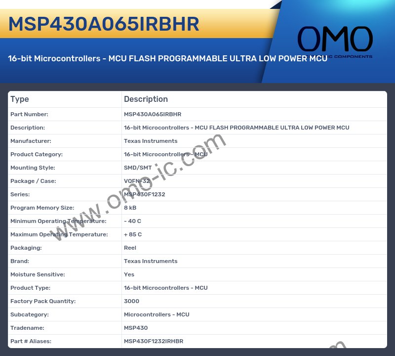 MSP430A065IRBHR