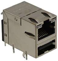 USB 2.0 Type A and RJ45 MagJack® ICM Combinat